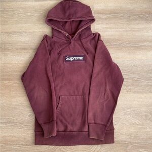 Authentic Supreme Maroon Hoodie